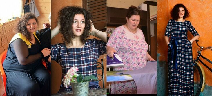 Mujer antes y después de seguir la dieta Dukan