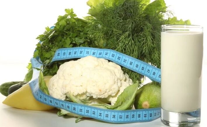 kéfir y verduras para bajar de peso